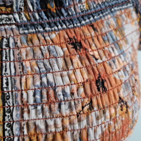 Xhilaration Dress Womens Small Multicolor Maxi Boho Casual Off The Shoulder - Picture 6 of 16